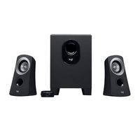 Parlante Logitech Z313, con subwoofer, 25w, 3.5 mm, cuenta con ajuste de volumen, negro
