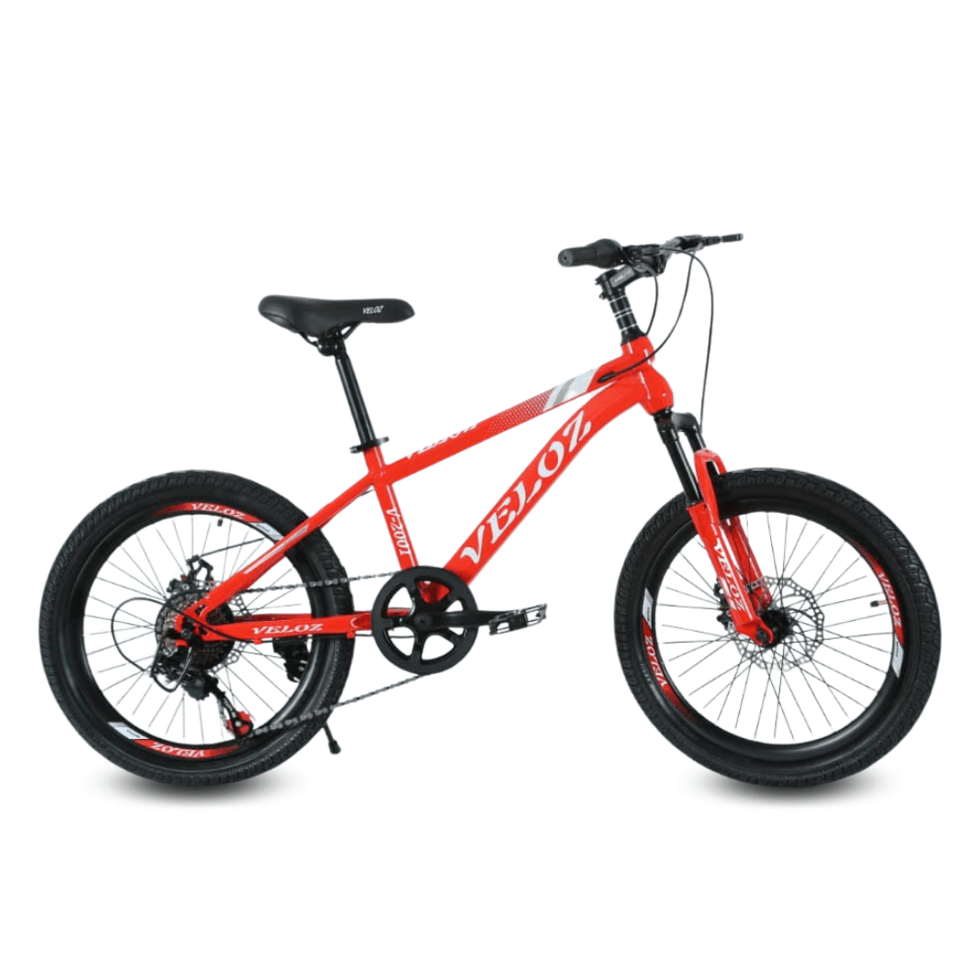 Bicicleta infantil Veloz Palmeira Middle aro 20", seguridad, durabilidad, roja