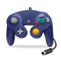 Mando Gamecube con cable, vibración, botones sensibles a la presión, azul