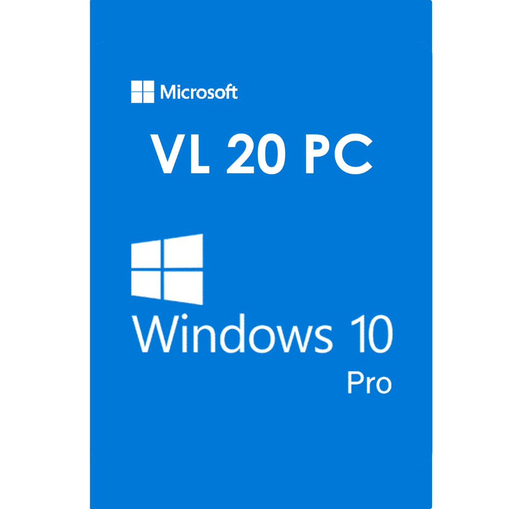 Licencias Digital Microsoft Windows 10 Pro Para 20 PC - Duración Permanente