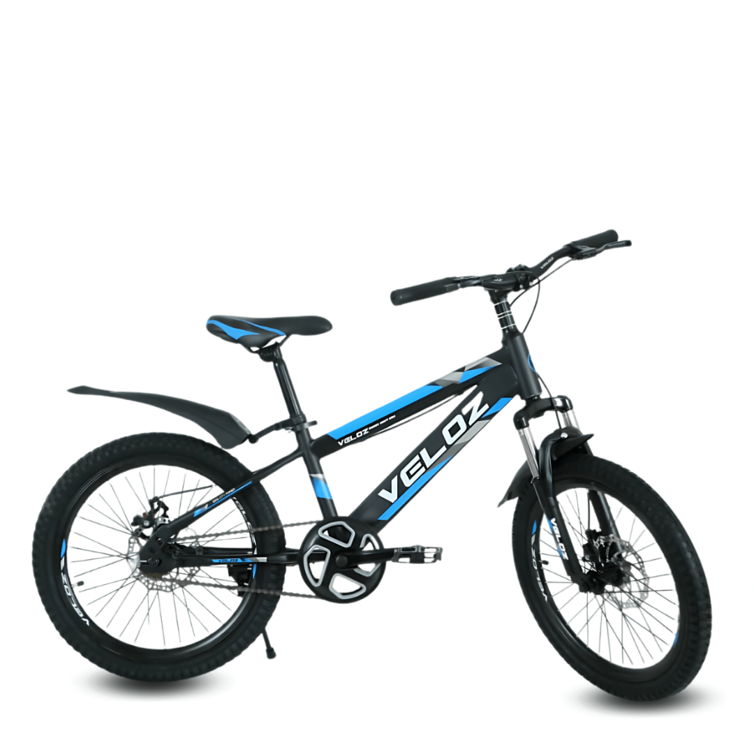 Bicicleta para niño Veloz Palmeira Smol aro 16", ruedas auxiliares, frenos de disco, diseño moderno, azul