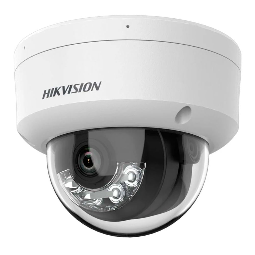 Cámara de seguridad Hikvision DS-2CD1123G2-LIU IP Domo, 2MP, Smart Hybrid Light, IR y audio, blanco