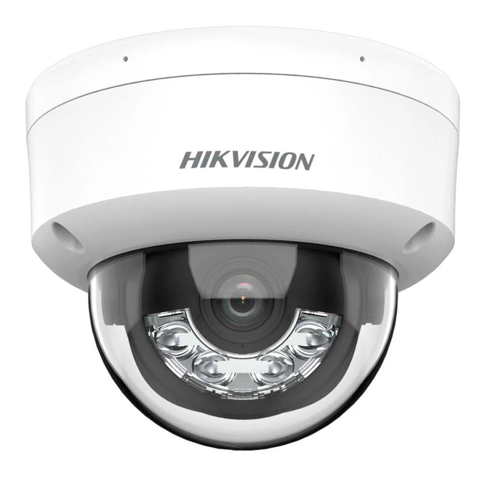 Imagen 2 del producto Cámara de seguridad Hikvision DS-2CD1123G2-LIU IP Domo, 2MP, Smart Hybrid Light, IR y audio, blanco