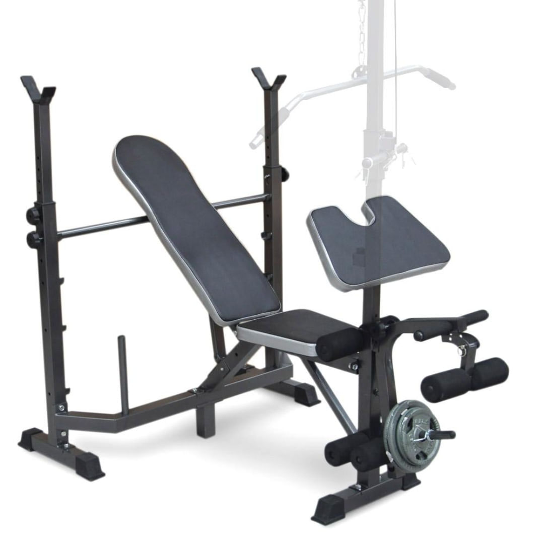 Imagen 2 del producto Banca multifuncional con sistema de polea, estructura robusta, ideal para entrenamiento de fuerza, negro