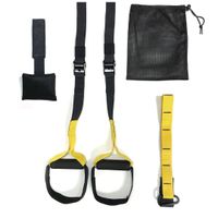 Bandas de suspensión TRX, entrenamiento funcional, ajustables, portátiles, estabilidad, amarillo