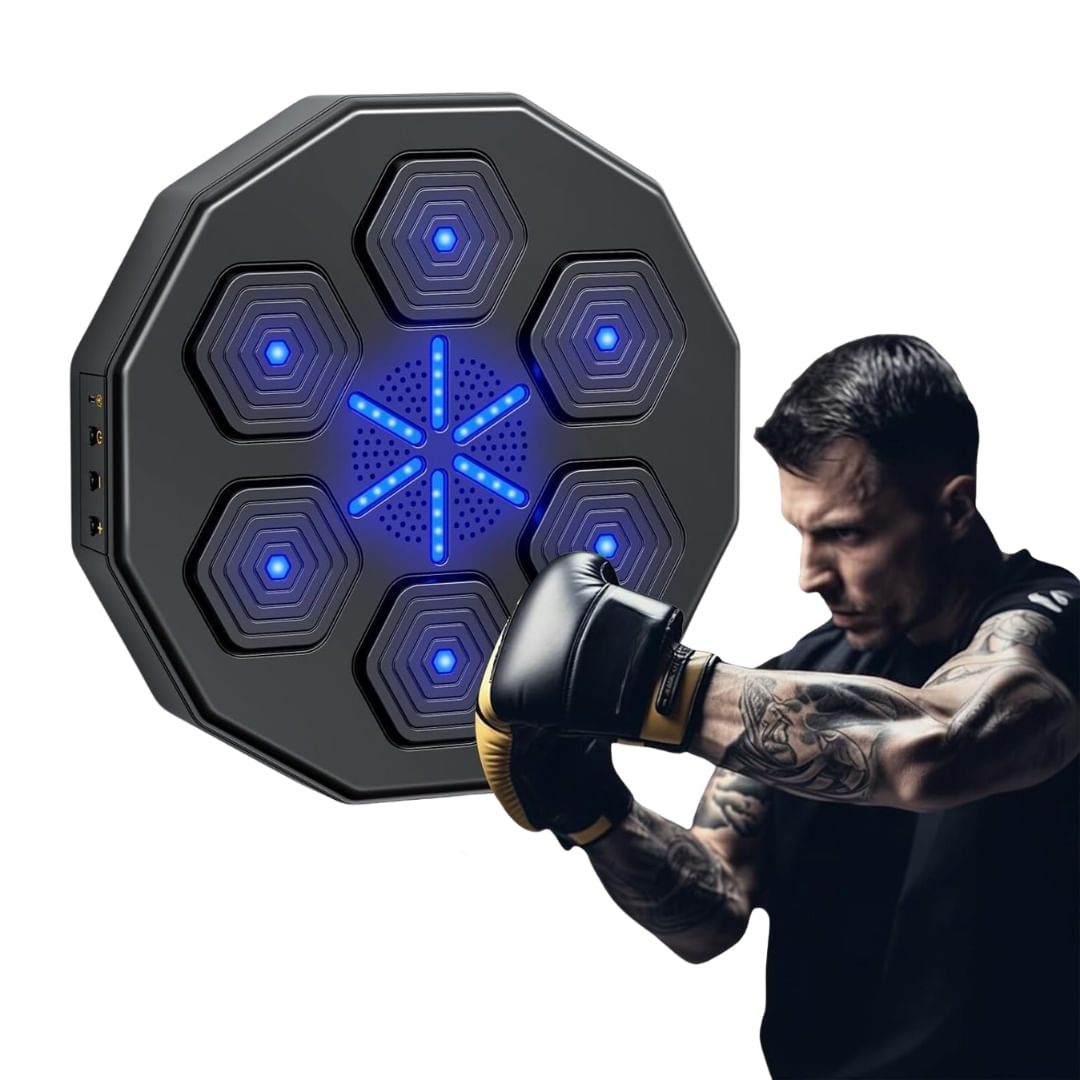 Tablero de box inteligente, entrenamiento interactivo de precisión, cardio en casa, negro