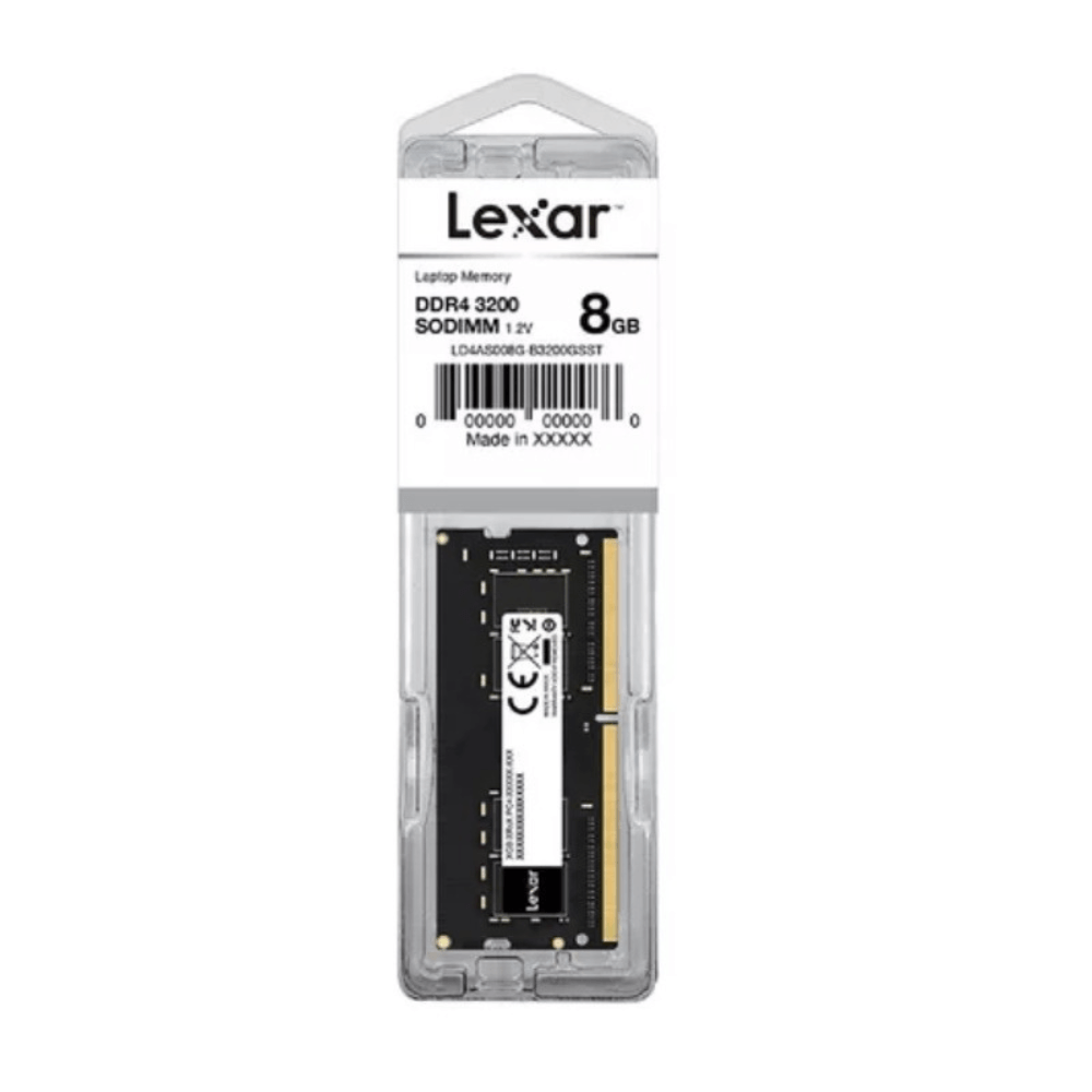 Memoria RAM Lexar SODIMM 8GB, 3200MHZ, DDR4, negro