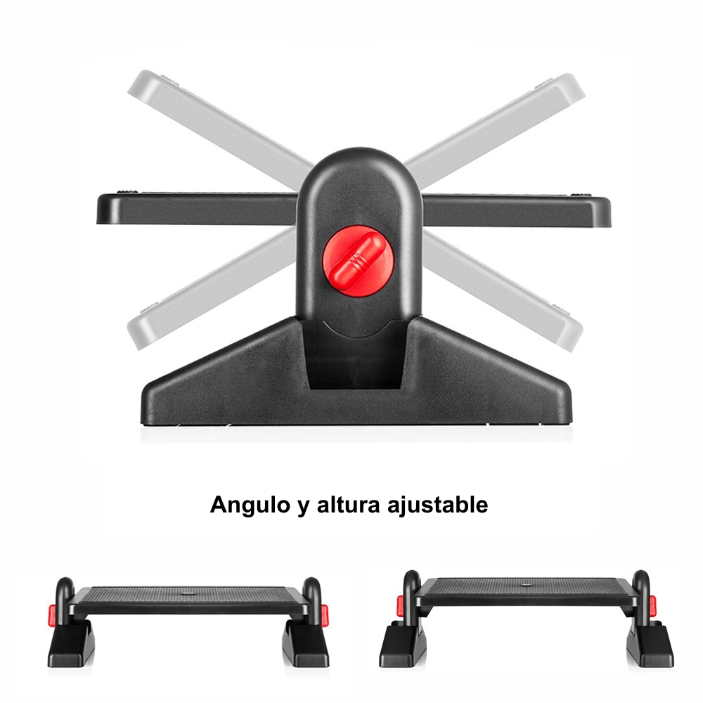Imagen 2 del producto Reposapiés ergonómico ajustable de plástico ABS, alivia fatiga, mejora postura