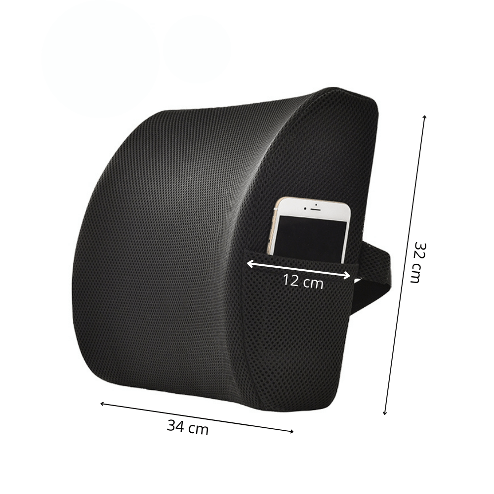 Imagen 2 del producto Respaldar cintura con el núcleo tipo gel,  espuma de memoria, negro