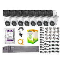 Kit 16 cámaras seguridad audio incorporado Hikvision 5mp completo P2p + disco duro 1tb