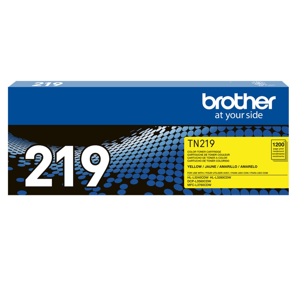 Imagen 1 del producto Tóner Brother TN-219Y, 1200 páginas (L3560, L3760, L3280), amarillo
