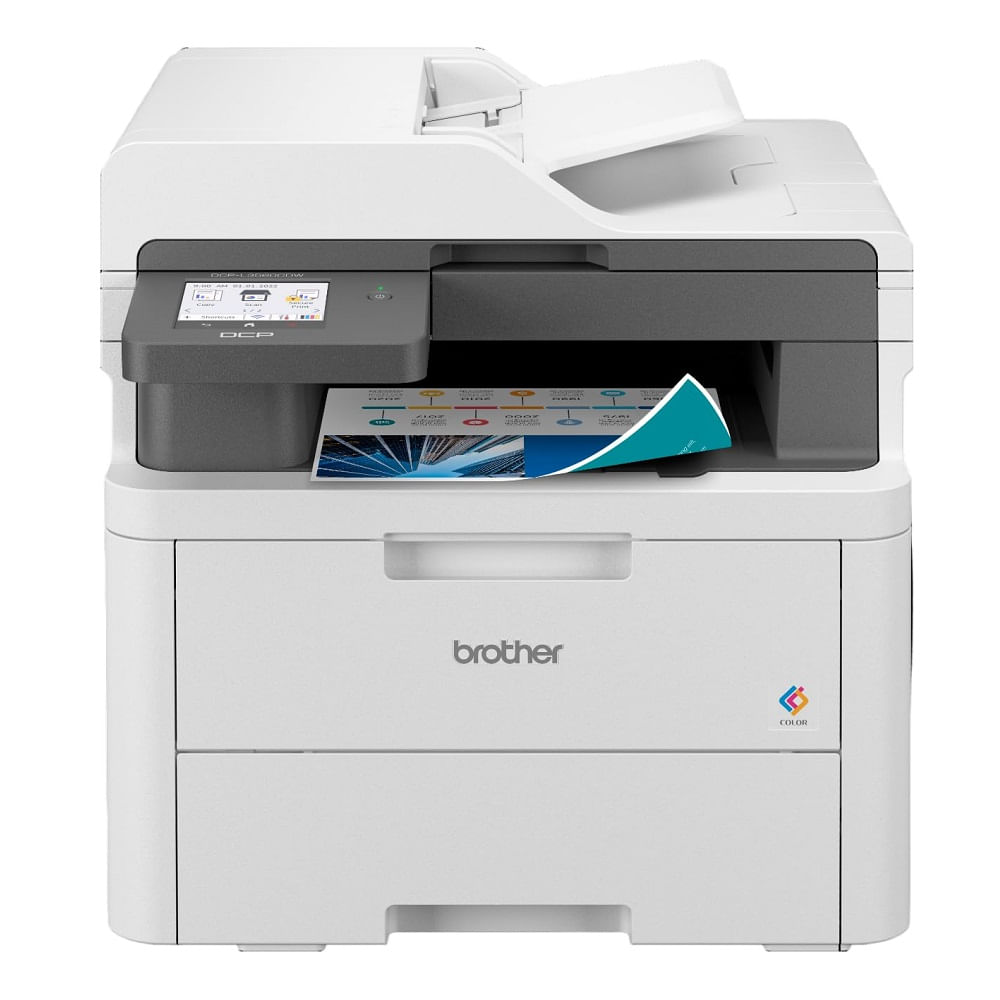 Imagen 2 del producto Impresora Brother láser color, Wi-Fi, ethernet, blanco - DCP-L3560CDW