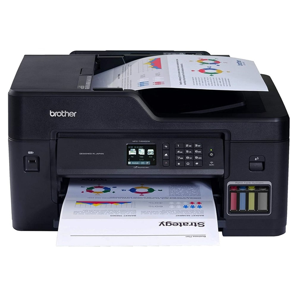 Imagen 2 del producto Impresora Brother MFC-T4500DW, Wi-Fi, A3, multifuncional + 4 botellas de tinta, negro