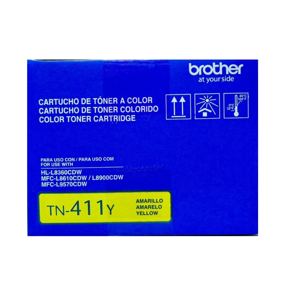 Imagen 2 del producto Tóner Brother TN-411Y, 1800 páginas (MFC-L8900CDW, L8260CDW), amarillo