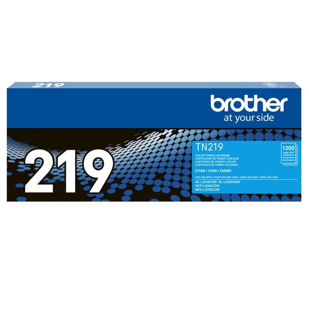 Imagen 2 del producto Tóner Brother Tn-219C, 1200 páginas (L3560, L3760, L3280), cyan