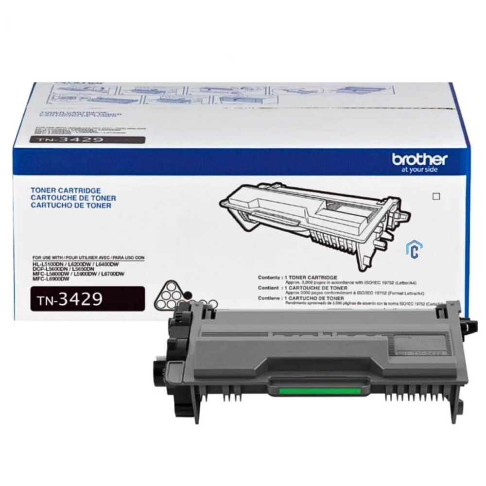 Imagen 1 del producto Tóner Brother TN-3429, rinde 3000 páginas (L6400dw, L5650dn), negro