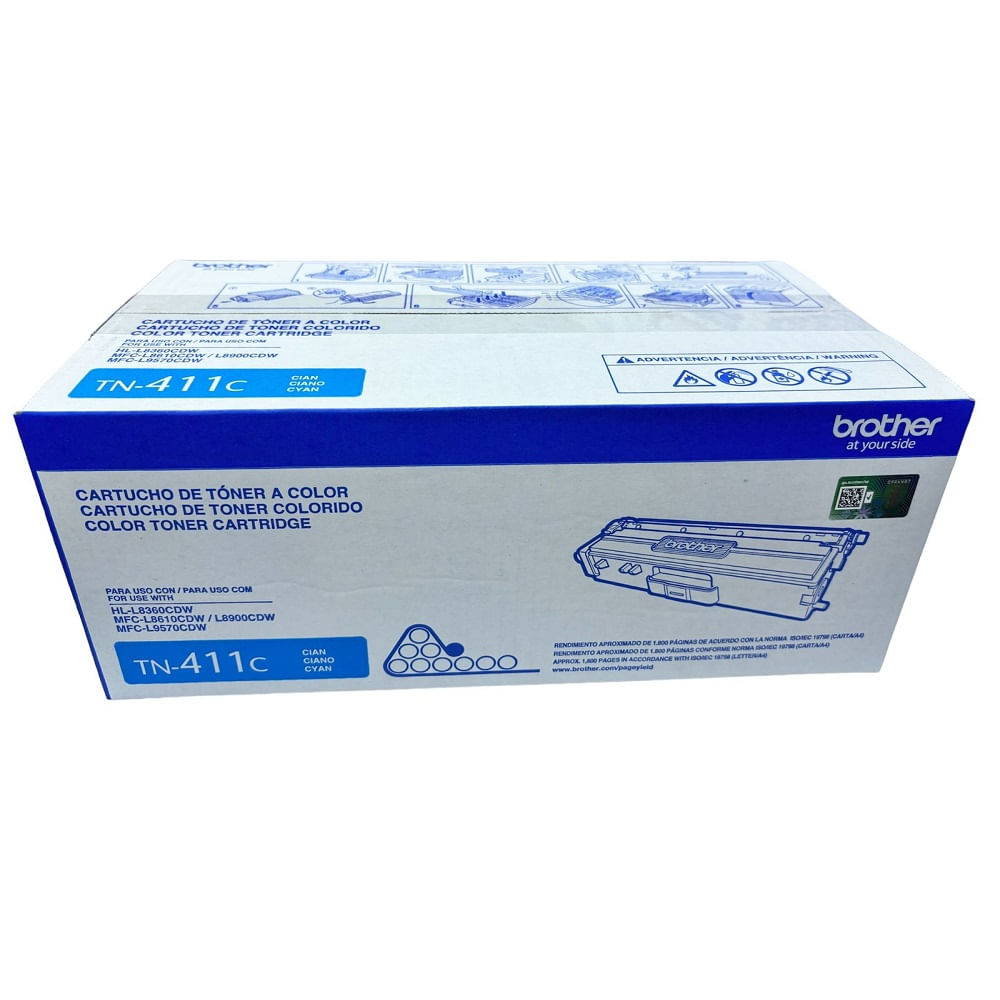 Imagen 2 del producto Tóner Brother TN-411C, 1800 páginas (MFC-L8900CDW, L8260CDW), cyan - INSTN411C