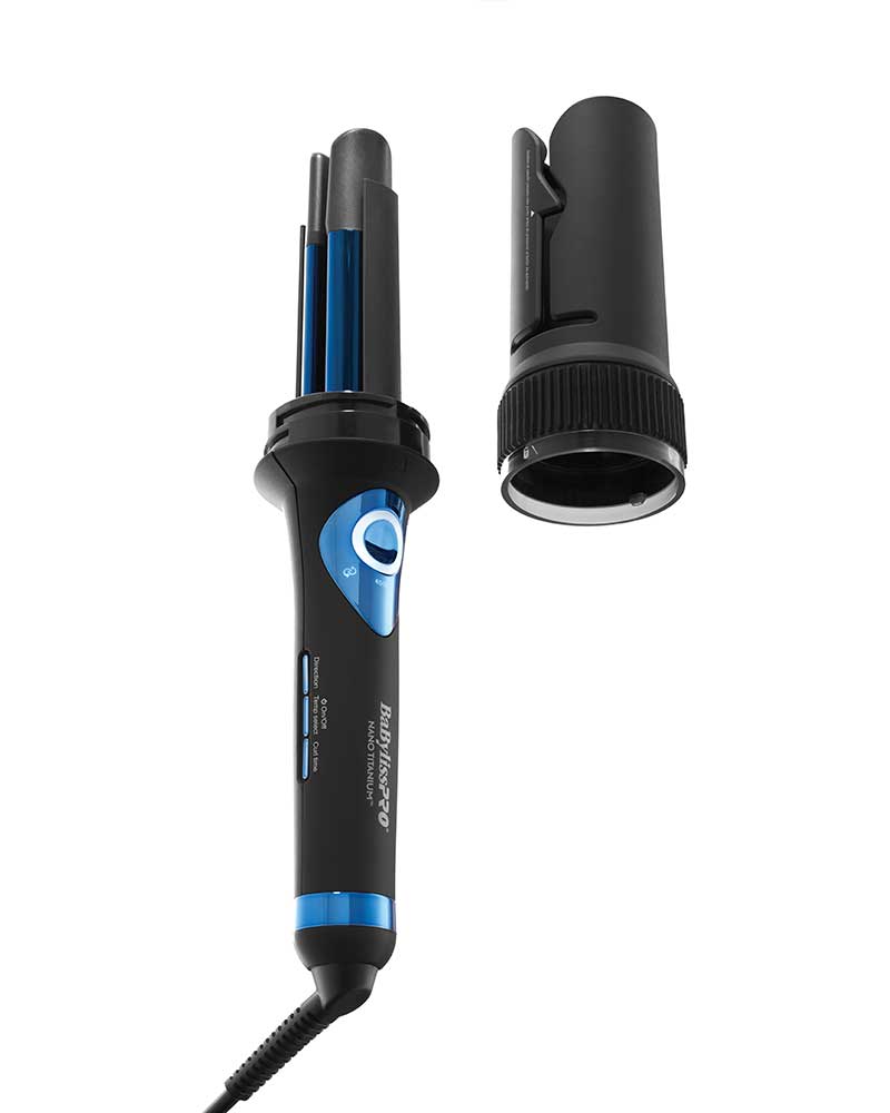Imagen 2 del producto Rizadora babylisspro miracurl pro metal blue 1 1/4″, tecnología nano titanium, cable giratorio profesional