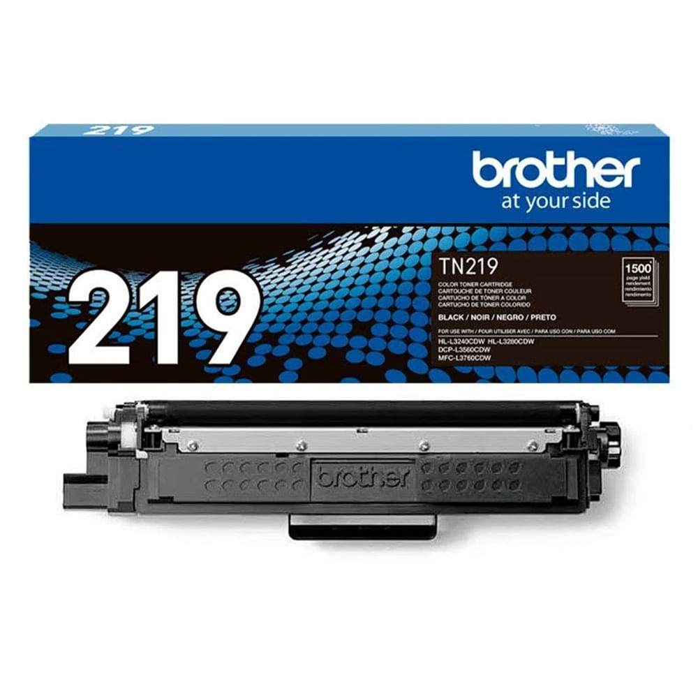 Imagen 1 del producto Tóner Brother TN-219BK, 1500 páginas, (L3560, L3760, L3280) - negro