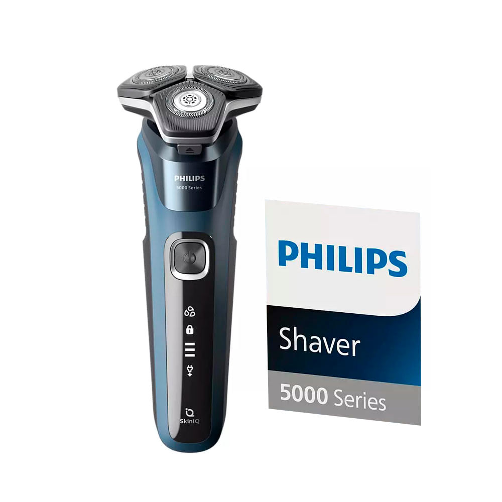 Afeitadora en seco o húmedo Philips S5880-20 tecnología, SkinIQ, azul