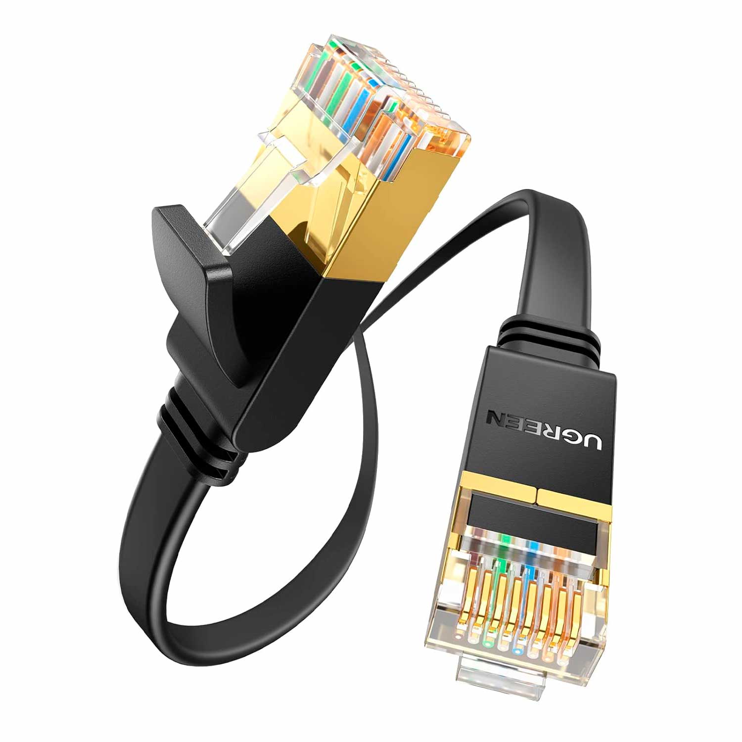 Cable Ugreen de red UTP Cat7, 20 metros, RJ45, 10Gbps, negro - NW106 (11267)