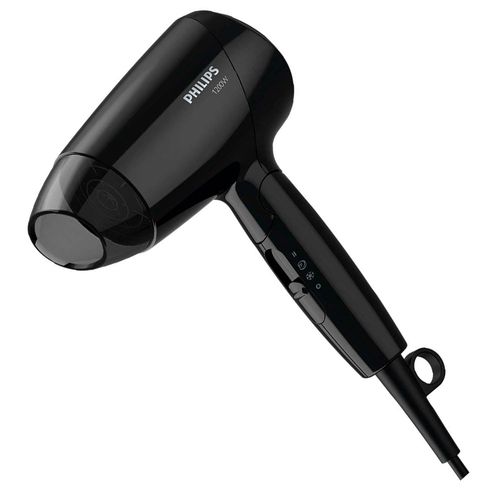 Secadora de cabello Philips BHC010 1200W, 3 temperaturas, negro