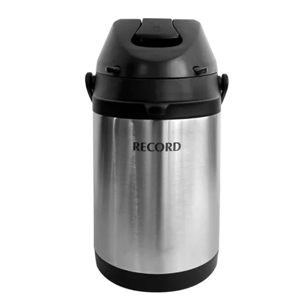 Termo bomba acero inoxidable, 3 litros, mantiene caliente hasta 8 horas