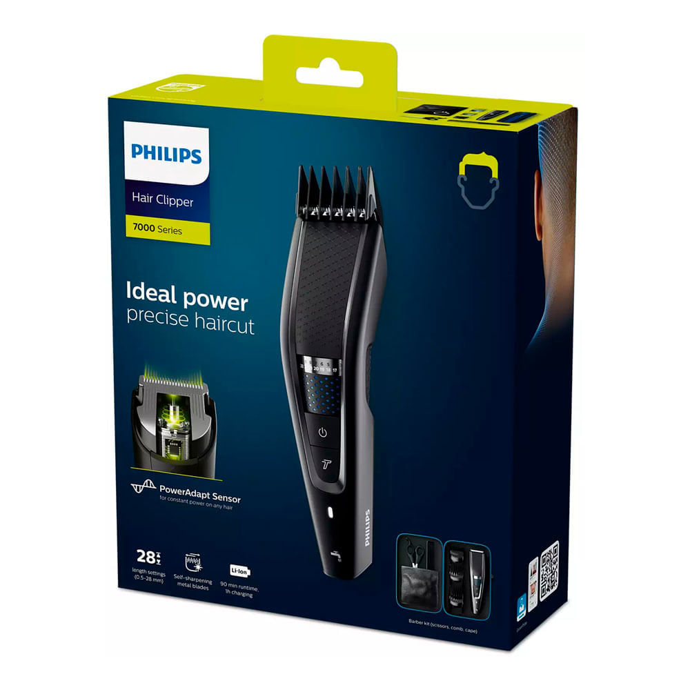 Imagen 2 del producto Cortadora de cabello clipper PHILIPS HC7650 series 7000, funda para viaje, negro