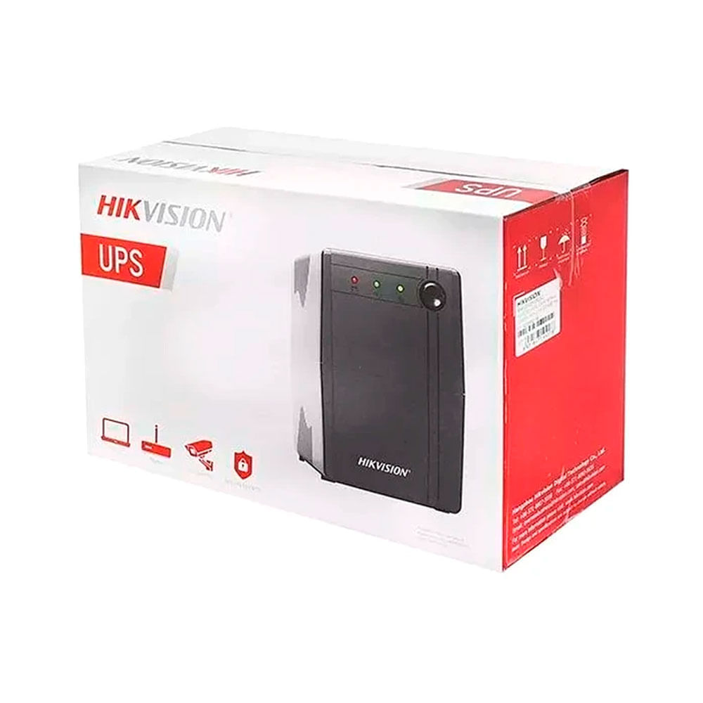 Imagen 2 del producto UPS Hikvision DS-UPS600, 4 tomas, 600VA, 360 watts, 220V, negro