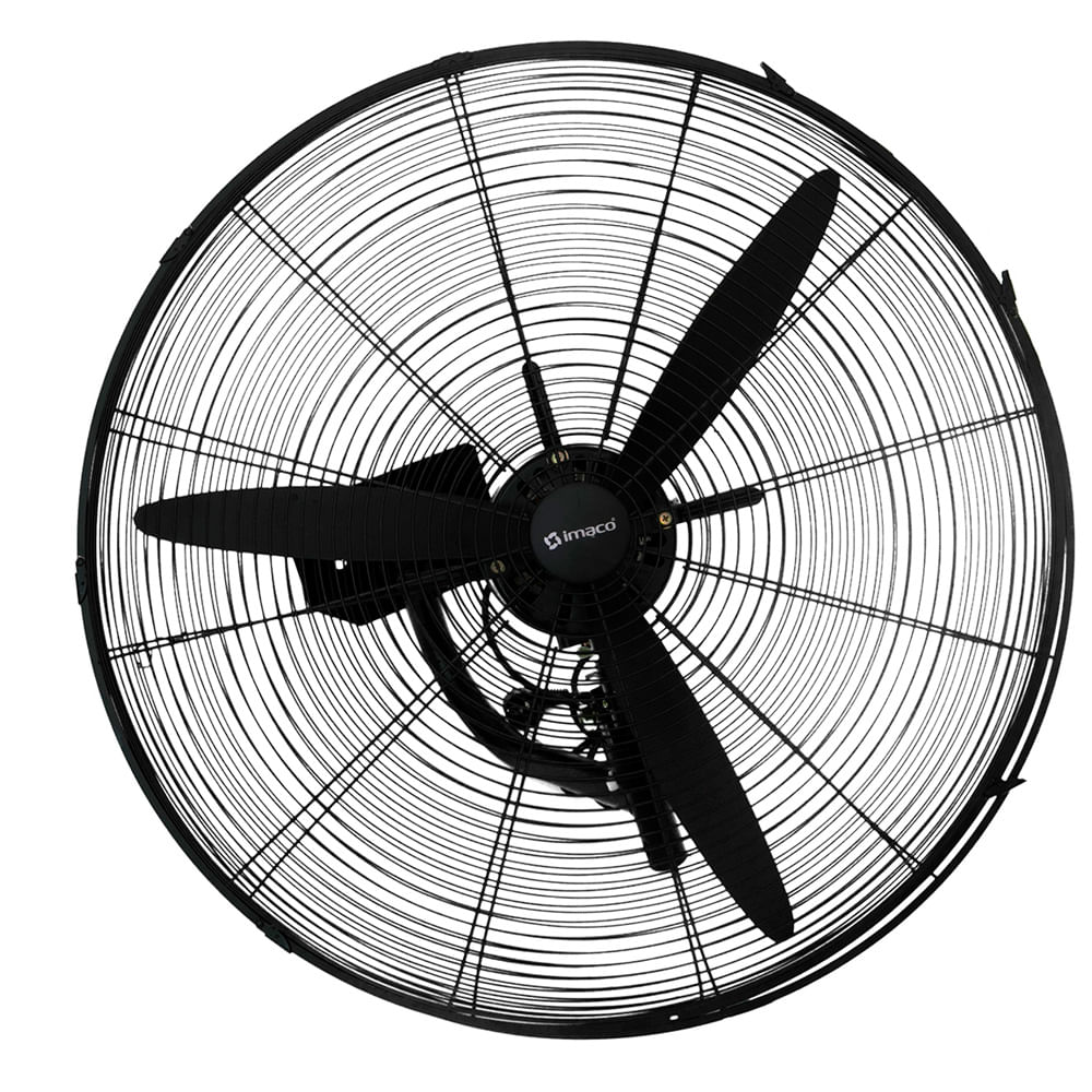 Ventilador semi industrial de pared Imaco 220W, 3 velocidades, negro