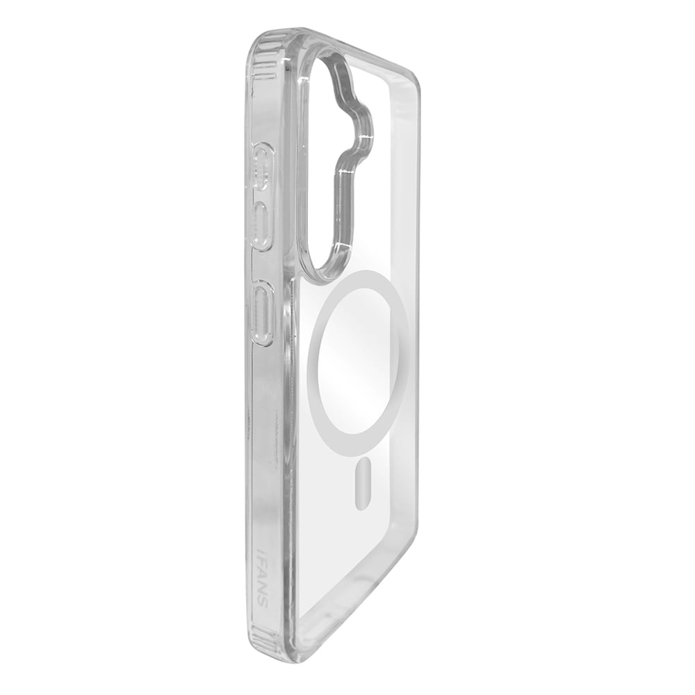 Imagen 2 del producto Case para Samsung Galaxy S25 magnético con soporte, amortiguador de choques, protección de cámaras, transparente