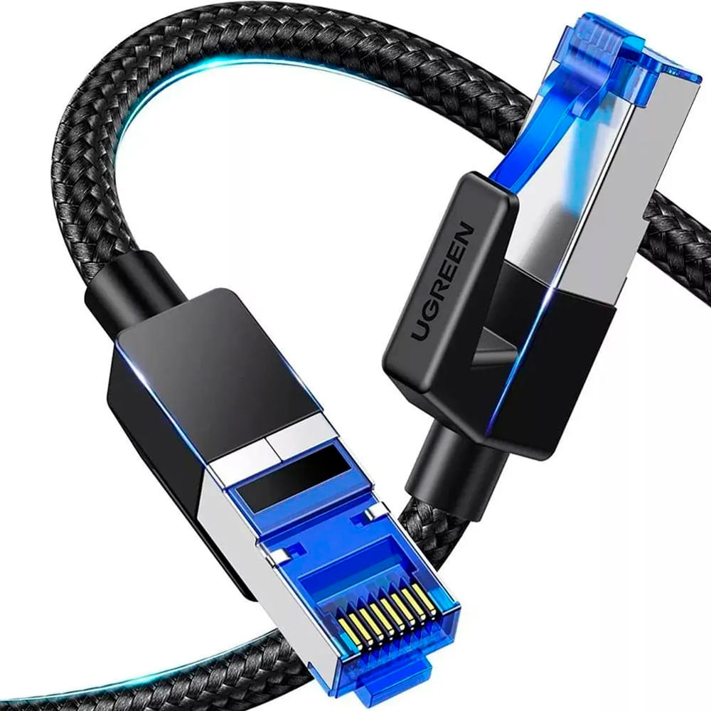Imagen 2 del producto Cable de red Ugreen ethernet 20 metros, 40 gbps, nylon trenzado, negro