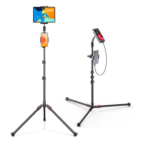 Soporte tripode dual 2 en 1, Ugreen, tablet, iPad, Smartphones, negro