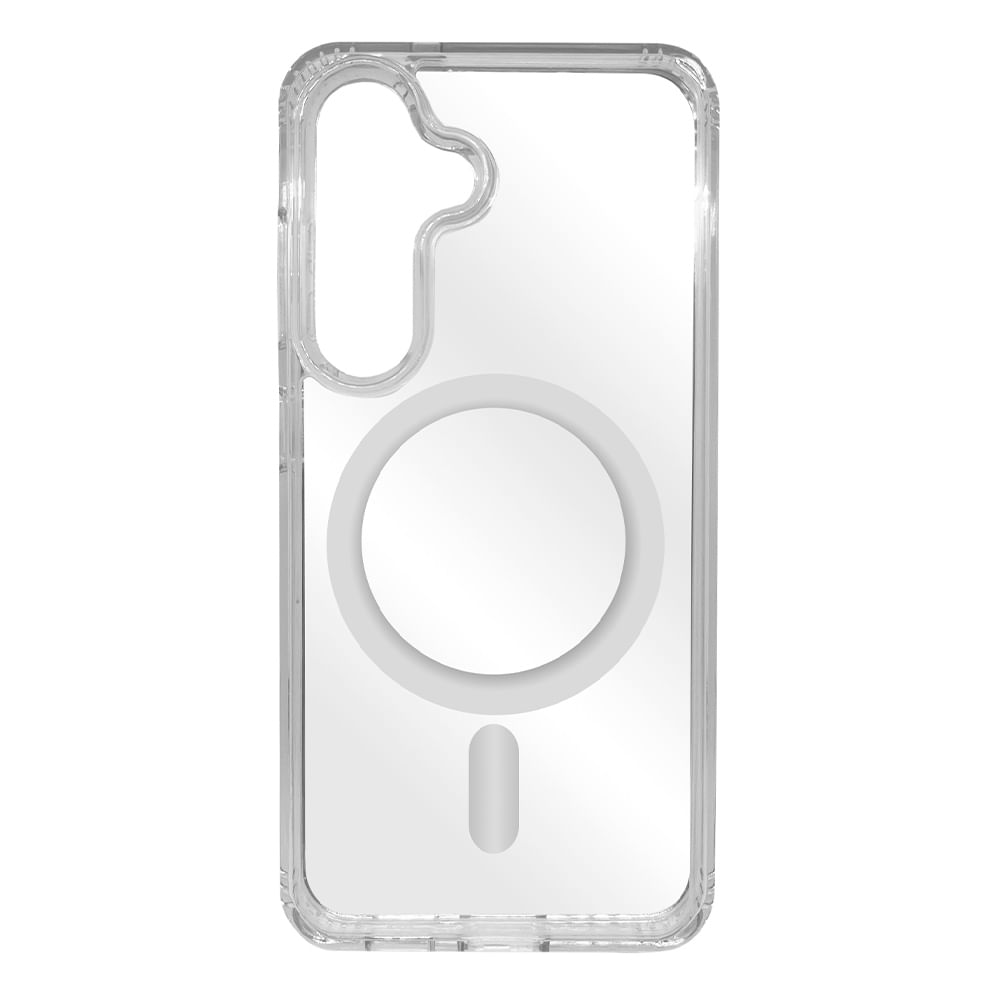 Case para Samsung Galaxy S25+ magnético con soporte, amortiguador de choques, protección de cámaras, transparente