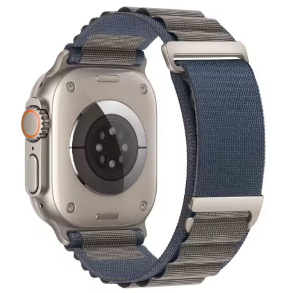 Correa Alpine Loop C-Hook Urvoi, nylon y acero inoxidable, para Apple Watch, azul gris