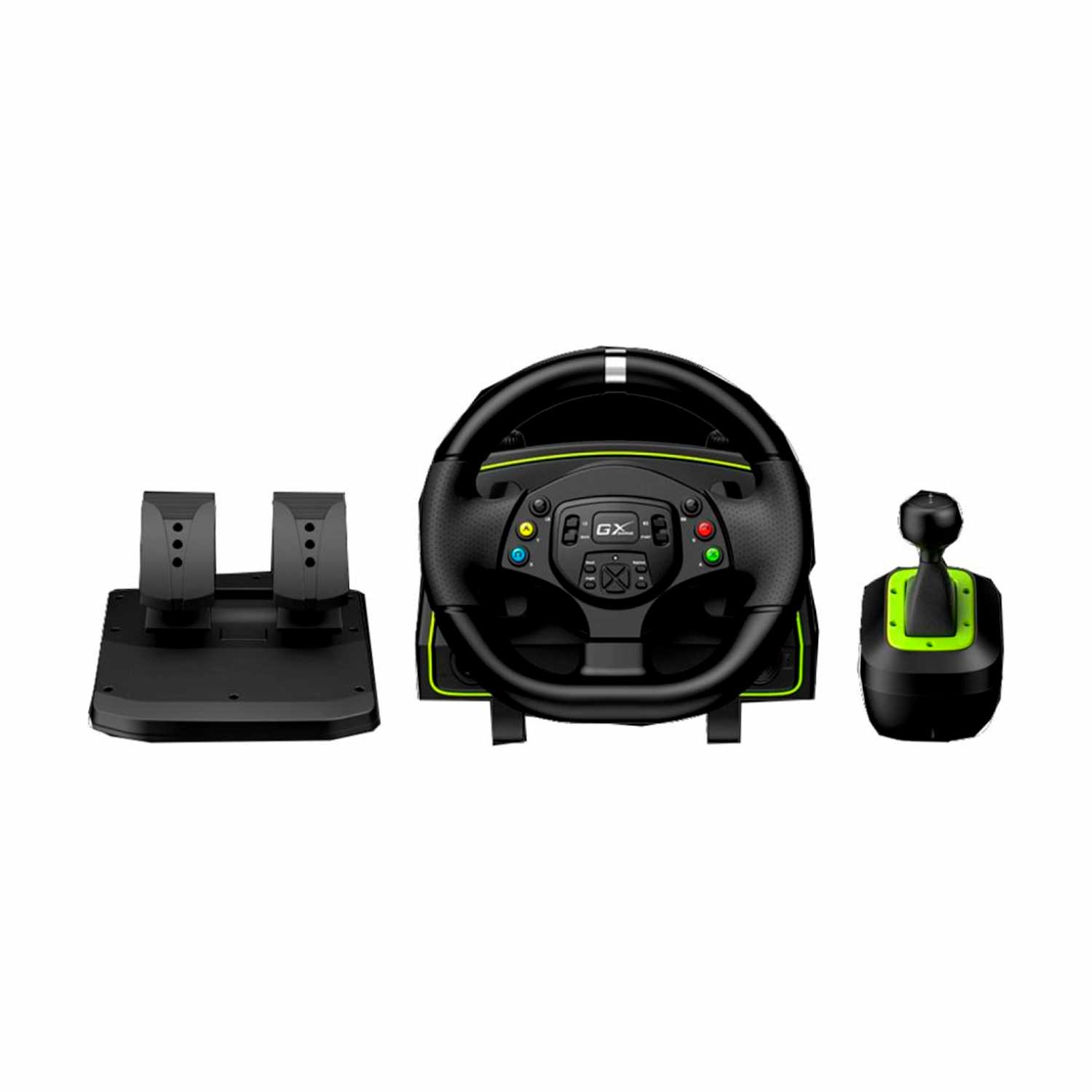 Imagen 2 del producto Timón volante con pedal Genius GX Speed Master X2, doble motor, 1080° de giro, palanca de cambios para PS4 y PC