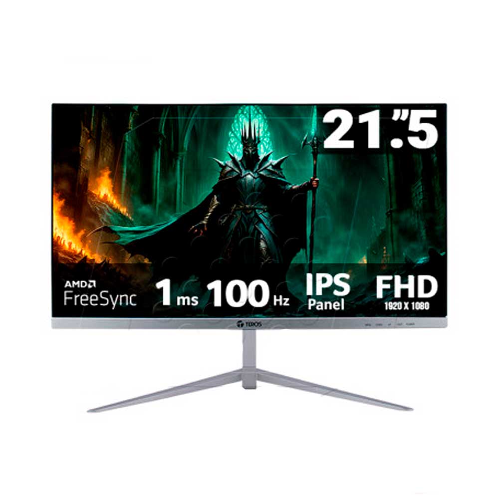 Imagen 2 del producto Monitor plano Teros TE-2127S 21.5"" panel IPS, 1ms, 100HZ FHD HDMI, gris