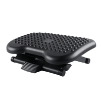 Reposapiés ergonómico, ajustable, antideslizante, diseñado para mejorar tu postura, negro