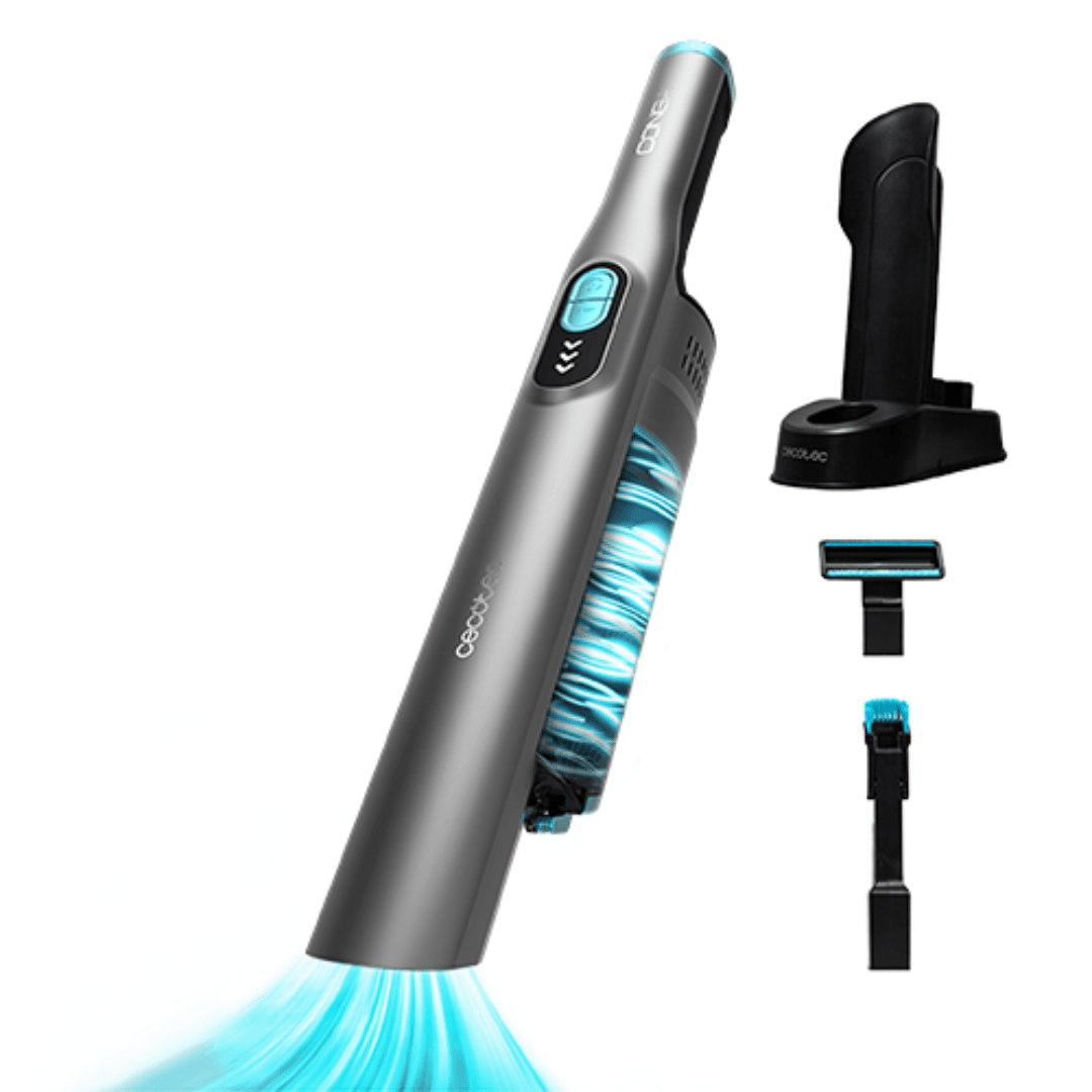 Aspirador de mano Conga Rockstar micro, 200w, 2500 mAh, autonomía de 40 minutos, plata