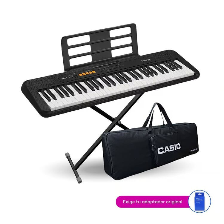 Imagen 1 del producto Teclado Casio CT-S100, pack portátil, 61 teclas, negro