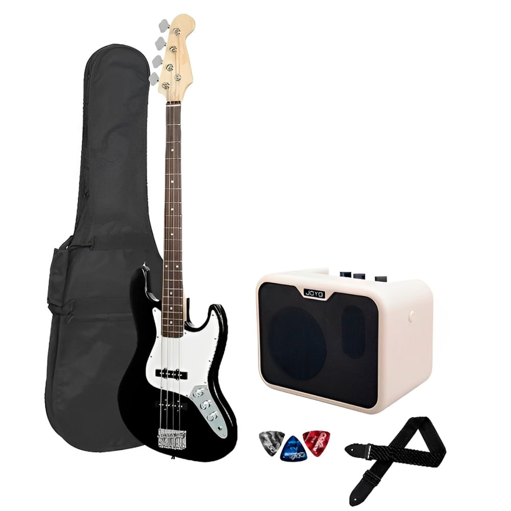 Pack: Bajo Vozzex estilo jazz bass + Amplificador 10W