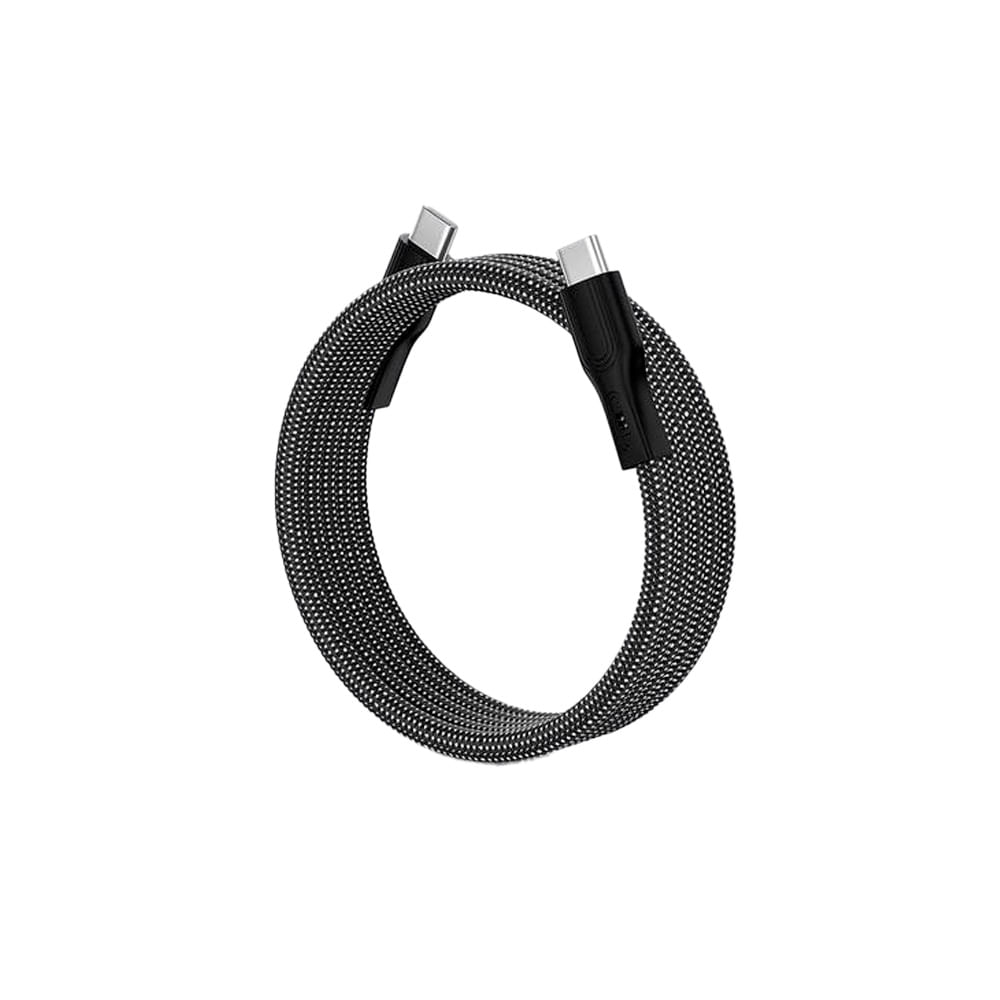 Cable Magtame usb tipo c a usb tipo c, 60w, carga rápida, transferencia de datos, sin enredos, negro