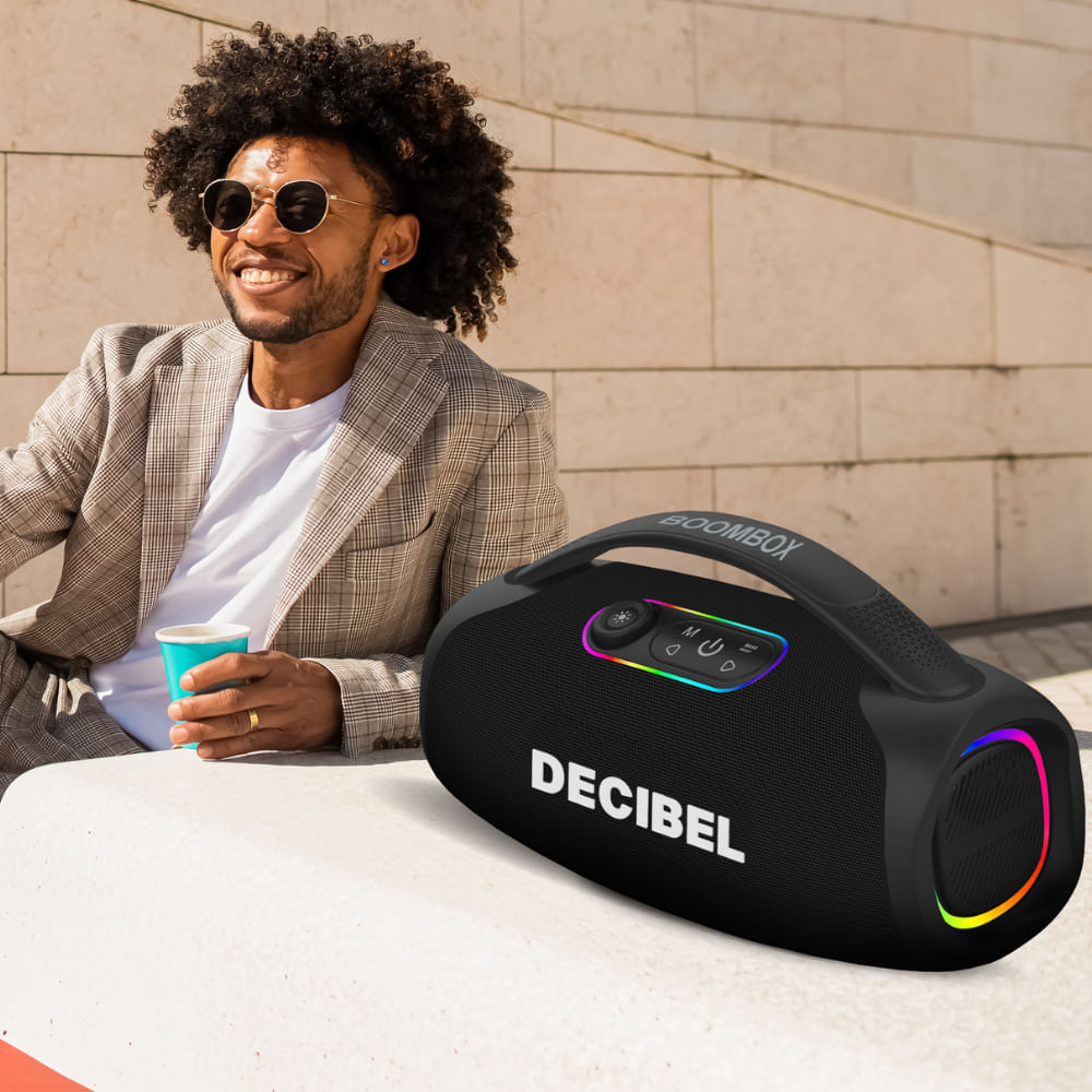 Imagen 2 del producto Parlante Bluetooth Decibel BoomPro 80W, hasta 12 horas de reproducción, negro
