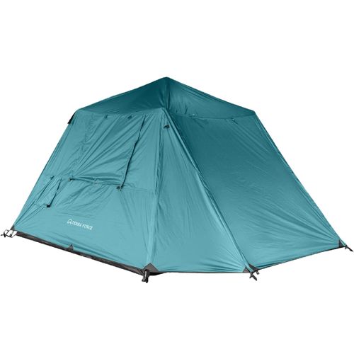 Carpa 3 estaciones, 3-4 personas, instalación semi automática, varillas aluminio y fibra de vidrio, azul