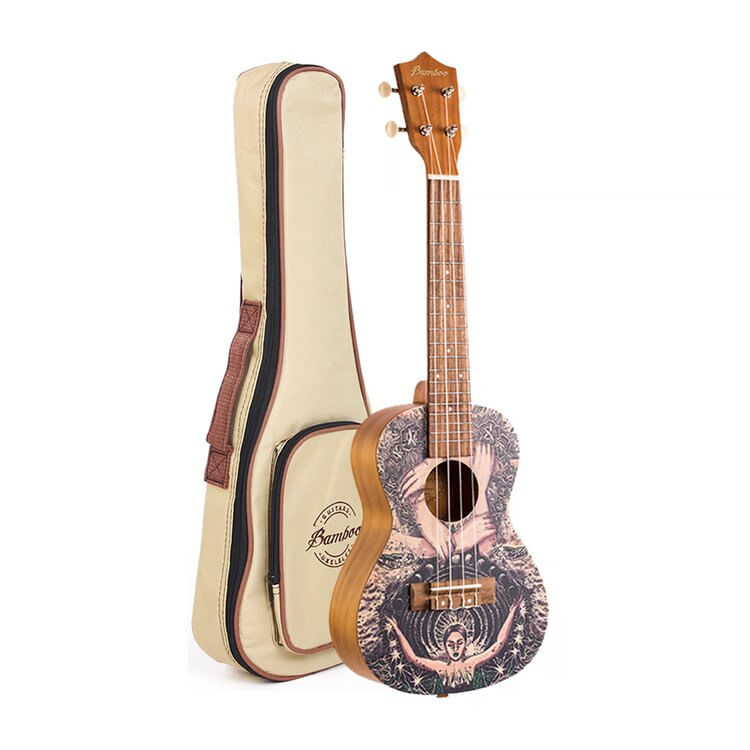 Ukelele concierto Dreams Line, Freedom, sonido cálido, diseño vibrante para principiantes