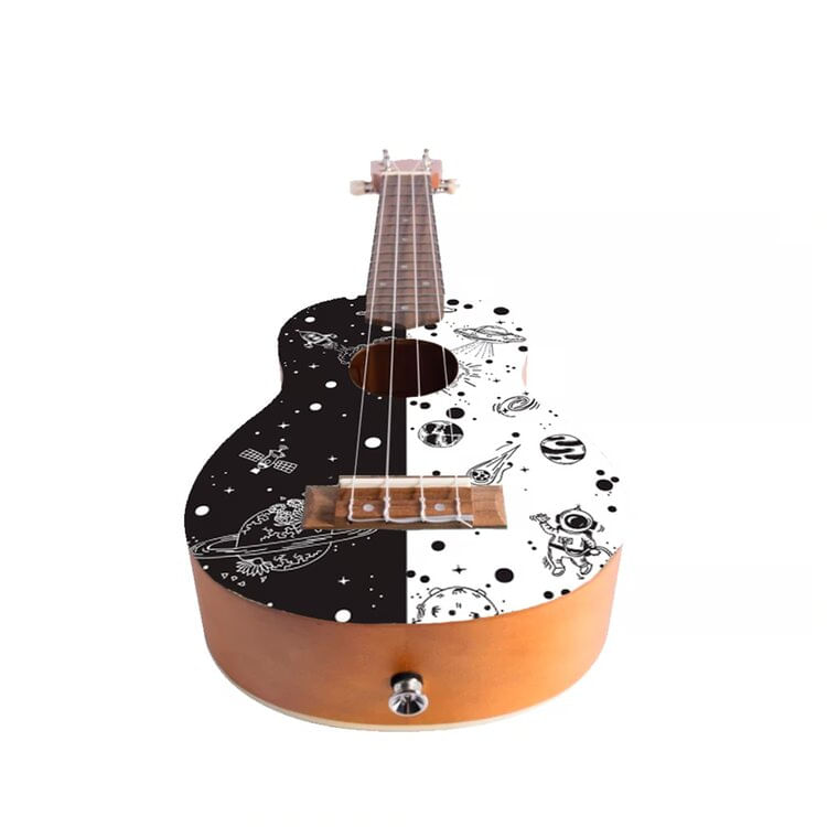 Imagen 2 del producto Bamboo Ukelele concierto galáctica, sonido cálido con cuerpo de Linden, mástil de Okoume, acabado mate