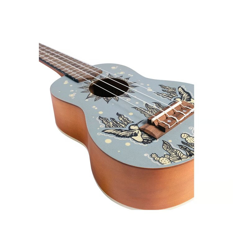 Imagen 2 del producto Bamboo Ukelele concierto Sky, sonido resonante con cuerpo de Linden, mástil de Okoume, acabado mate