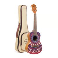Ukelele concierto passion, sonido cálido, diseño colorido con cuerpo de linden