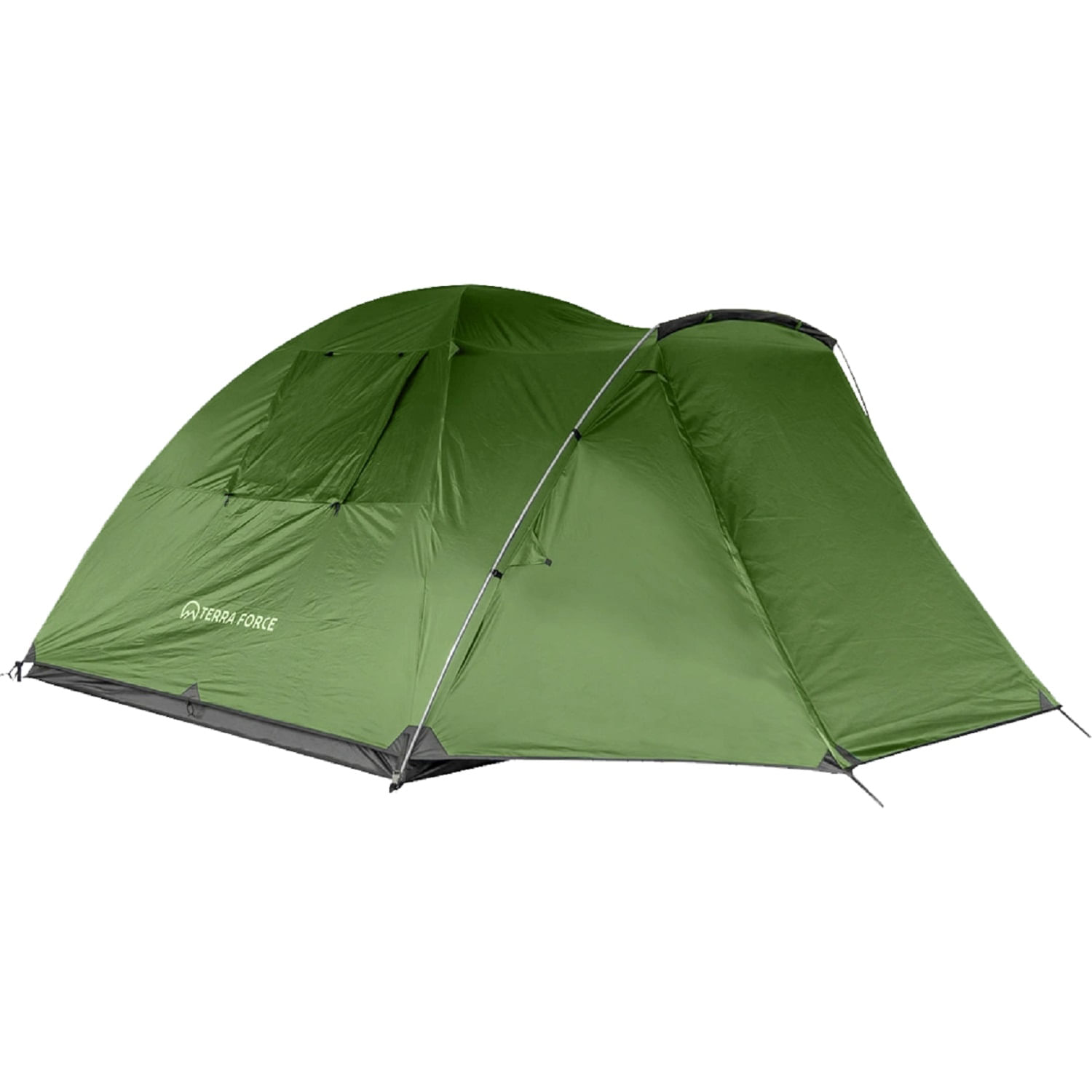 Carpa 3 estaciones, 6 personas, sistema de cierra de cremallera, verde