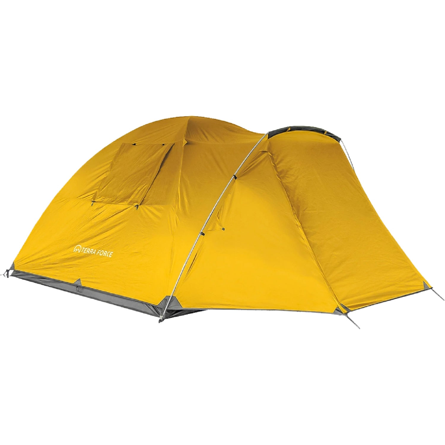 Carpa 3 estaciones, 6 personas, manual, piso Oxford, amarillo